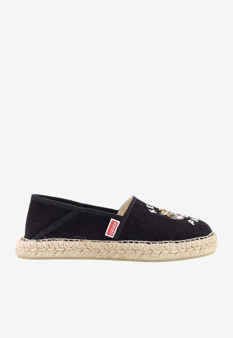 Lucky Tiger Embroidered Espadrilles