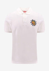 Embroidered Orange Polo T-shirt