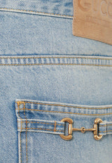 Iconic Horsebits Straight-Leg Jeans