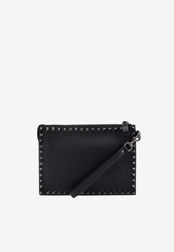 Iconic Rockstud Leather Clutch