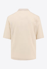 Cassandre-Embroidered Wool Polo T-shirt