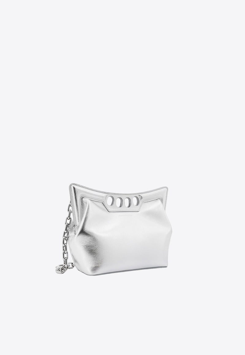 The Small Peak Laminated Leather Shoulder Bag