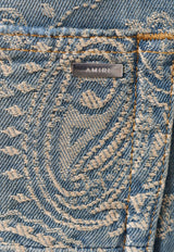 Paisley Print Straight-Leg Jeans