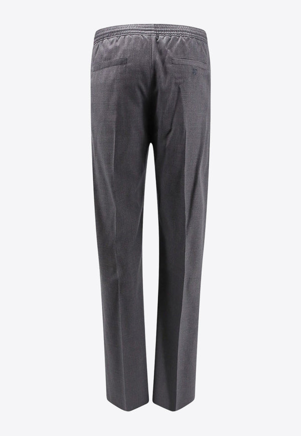 Wool Pleated Elasticated-Waist Pants