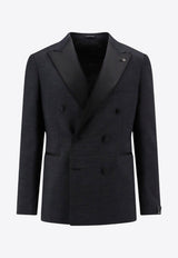 Double-Breasted Wool-Blend Blazer