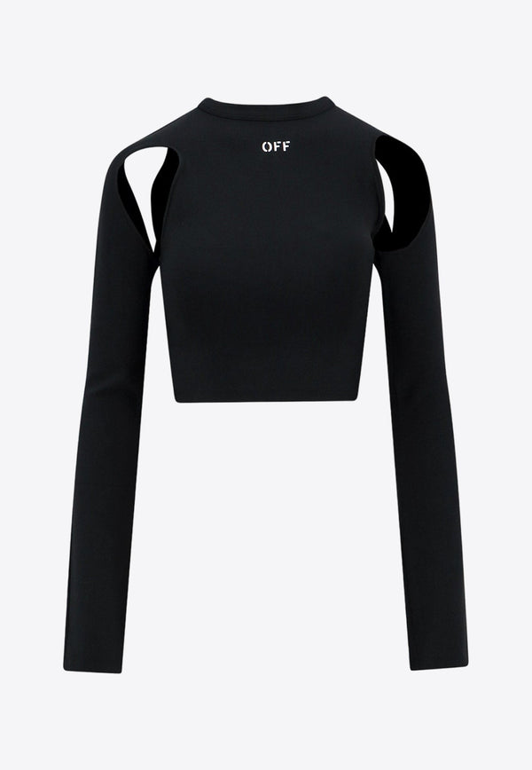 OFF Stamp Cut-Out Cropped Top
