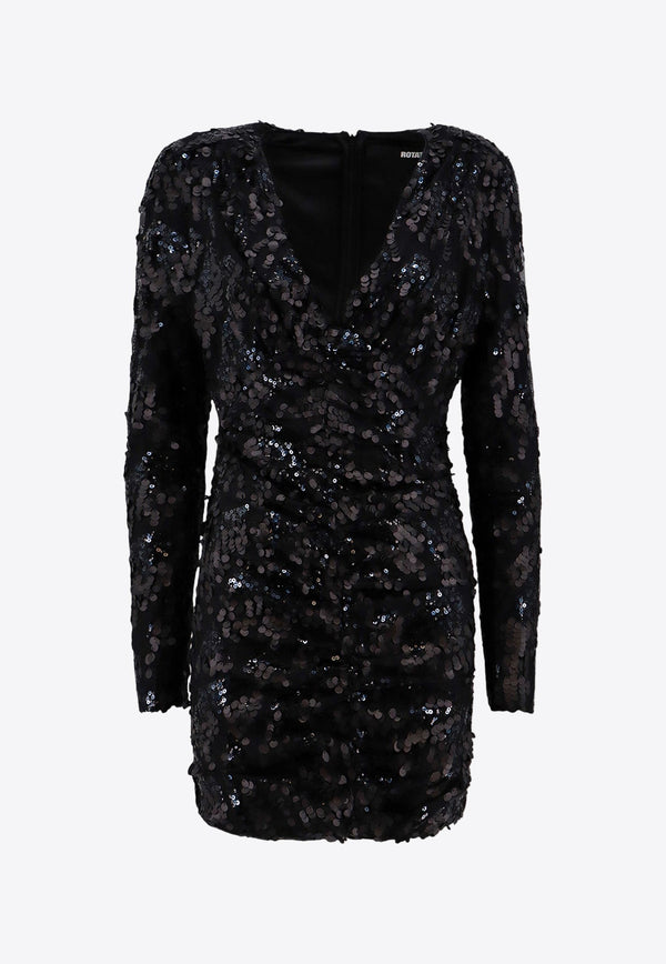 Sequin-Embellished Mini Dress