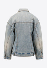 Hourglass-Shaped Denim Jacket