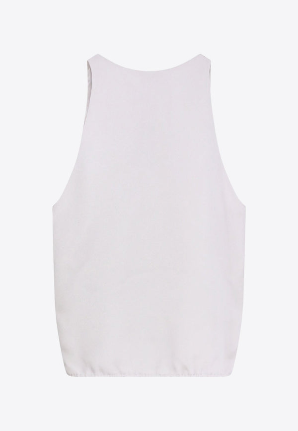 Sleeveless Silk Top