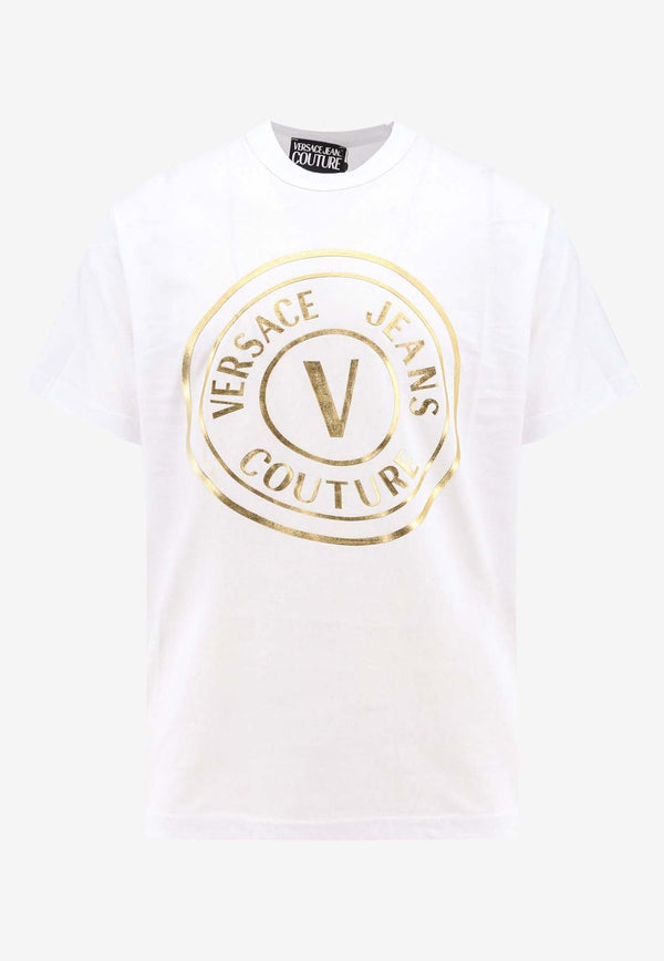 V-emblem Print T-shirt