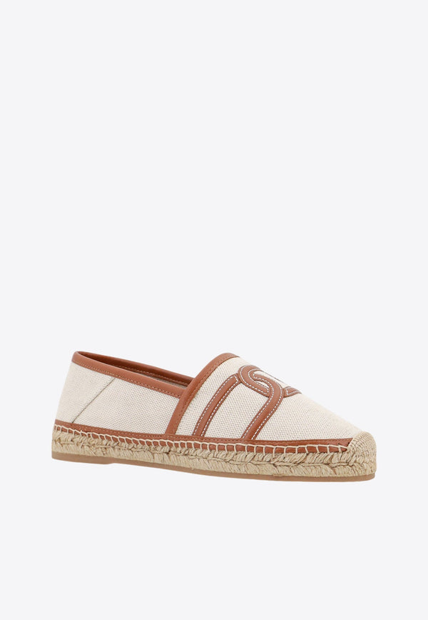 Logo Embossed Canvas Espadrilles