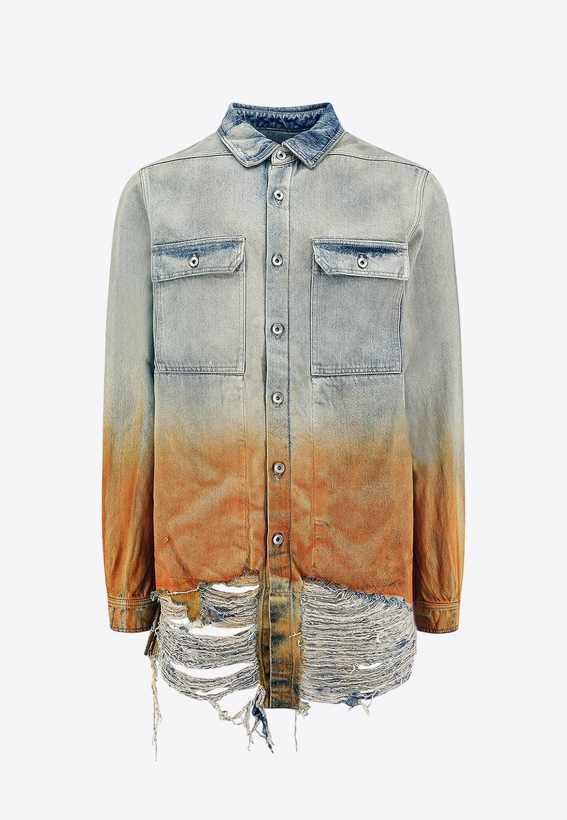 Lido Distressed Denim Overshirt