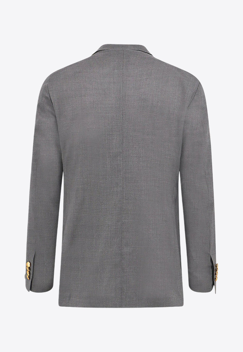 Double-Breasted Wool-Blend Blazer