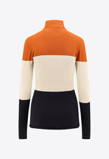 Colorblocked High-Neck Sweater