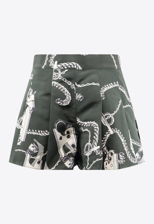 Knight Hardware Print Mini Shorts