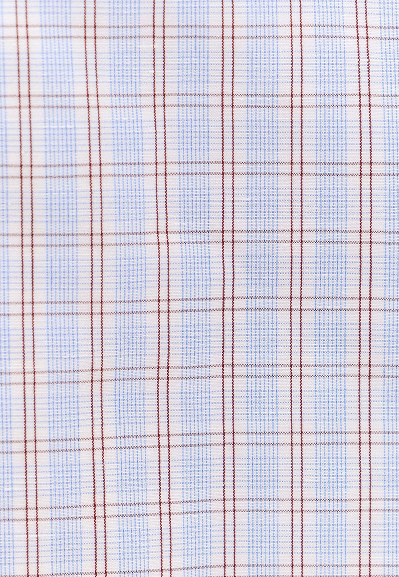 Logo Embroidered Check-Pattern Shirt