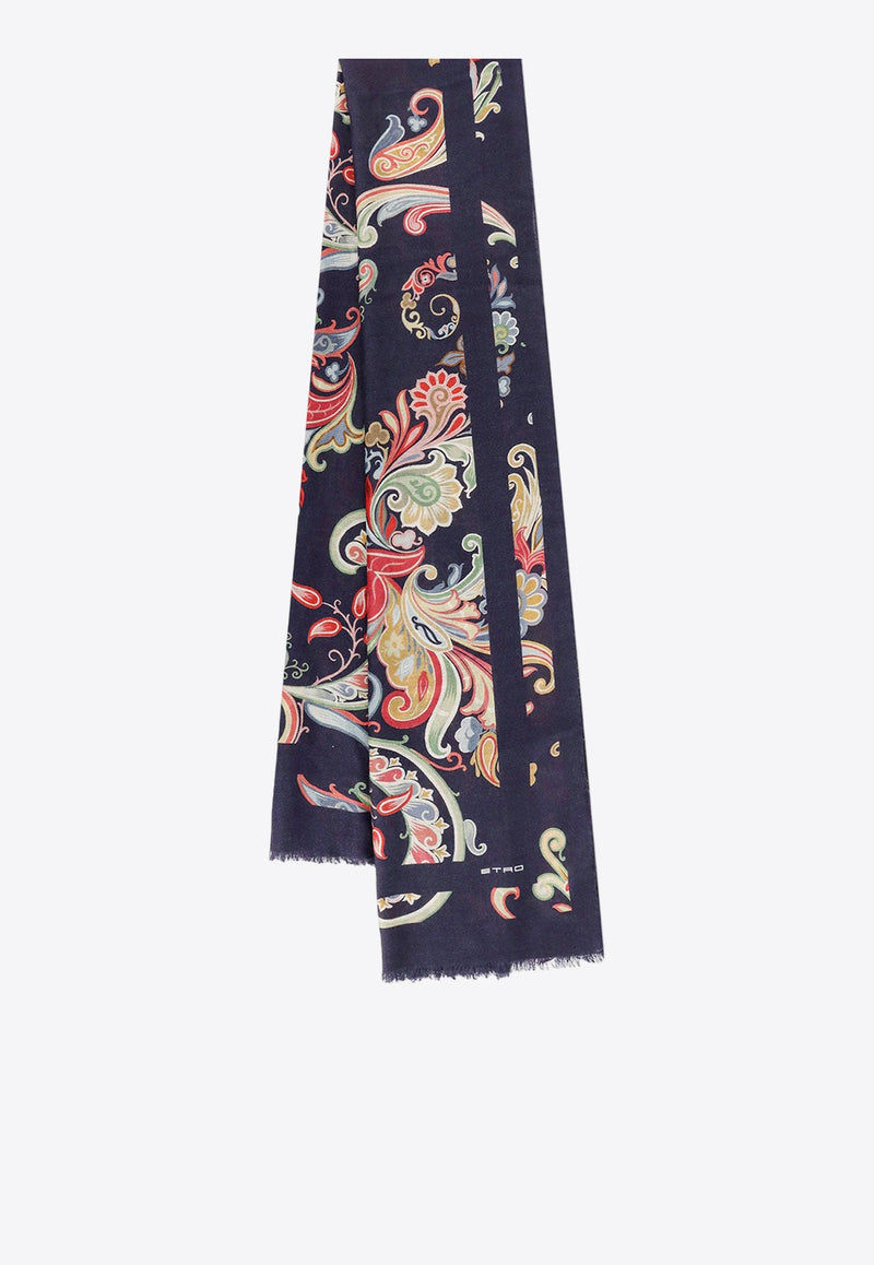 Printed Frayed Scarf