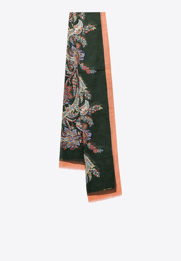 Paisley Print Silk Scarf