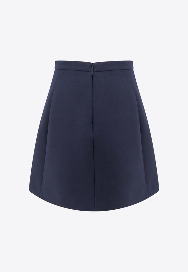 VLogo Silk-Blend Mini Skirt