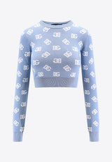 DG Logo Jacquard Cropped Sweater