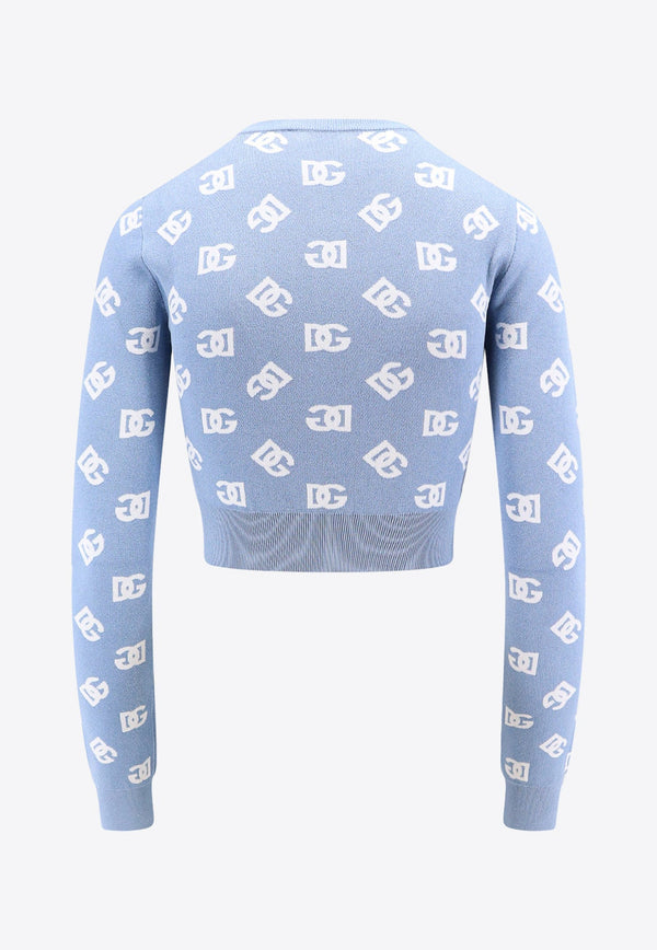 DG Logo Jacquard Cropped Sweater