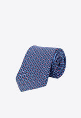 All-Over Gancini Silk Tie