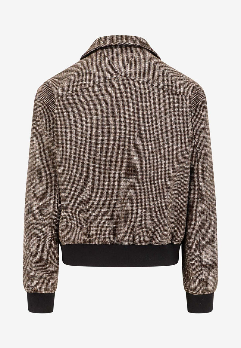 Pied De Poule Bomber Jacket