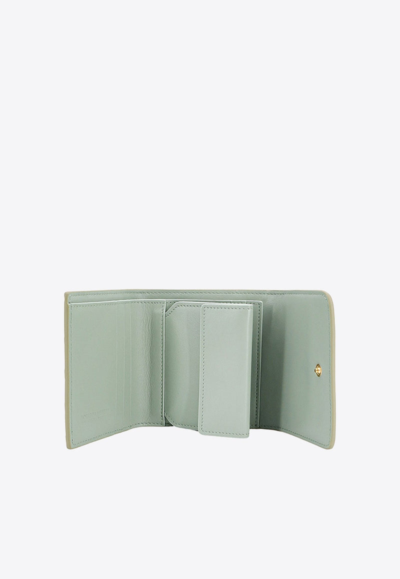 Intrecciato Leather Tri-Fold Wallet