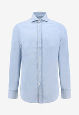 Long-Sleeved Denim Shirt