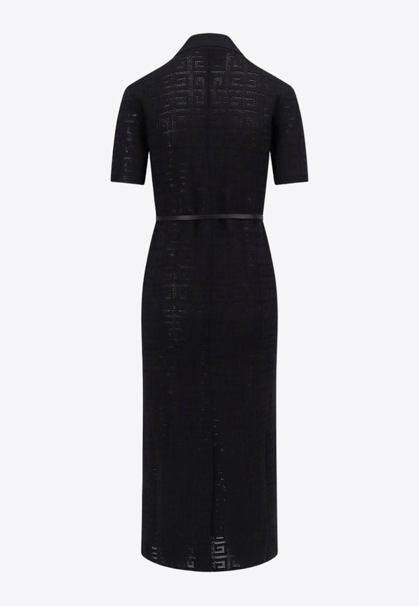 Voyou 4G Jacquard Midi Polo Dress