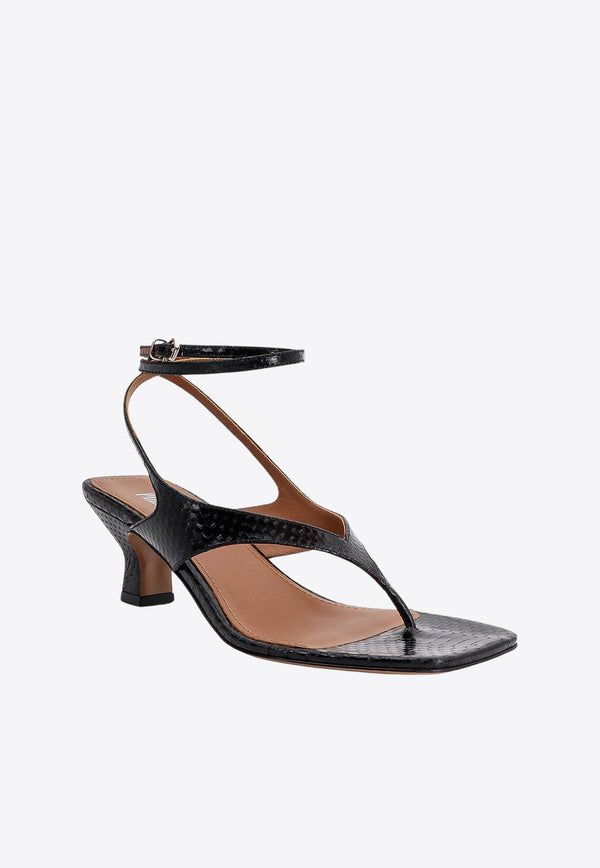 Portofino 55 Python Print Leather Sandals