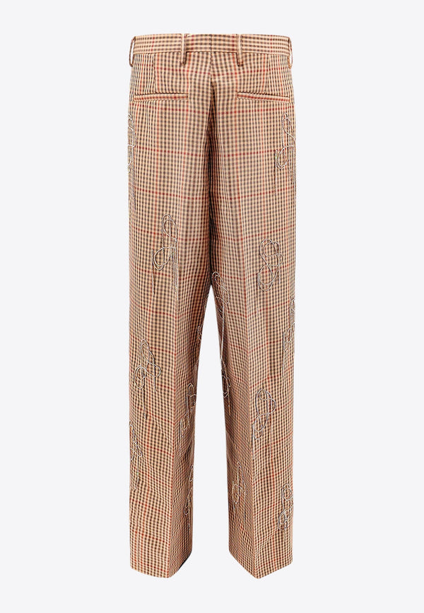 Checked Tailored Pants