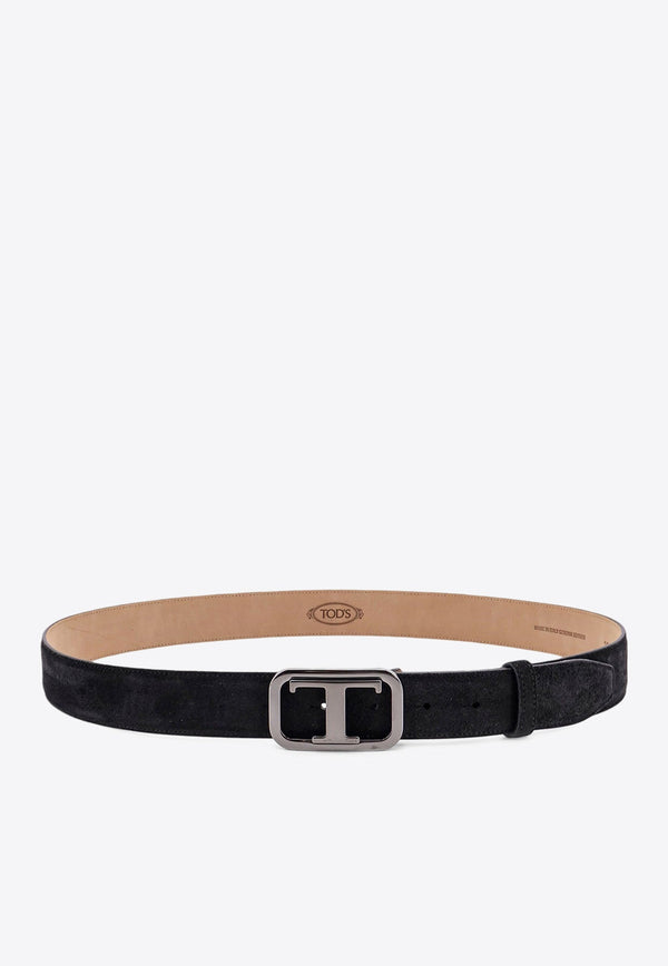 T Monogram Suede Belt