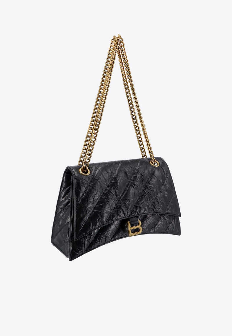 Medium Crush Quilted Leather Shoulder Bag