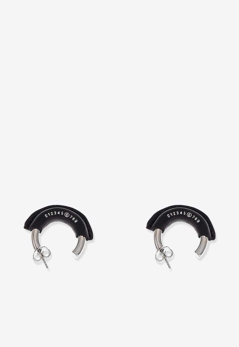 Leather Wrapped Hoop Earrings