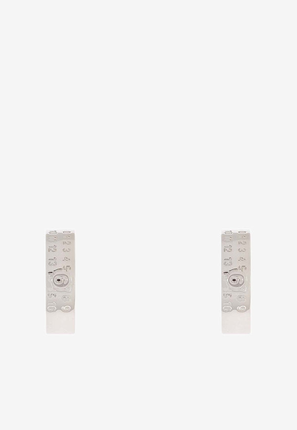 Numeric Hoop Earrings