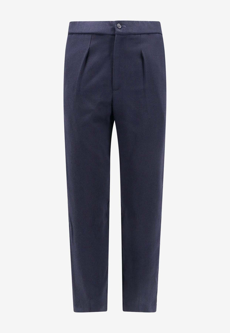 Ribbed Wool Tailored Pants