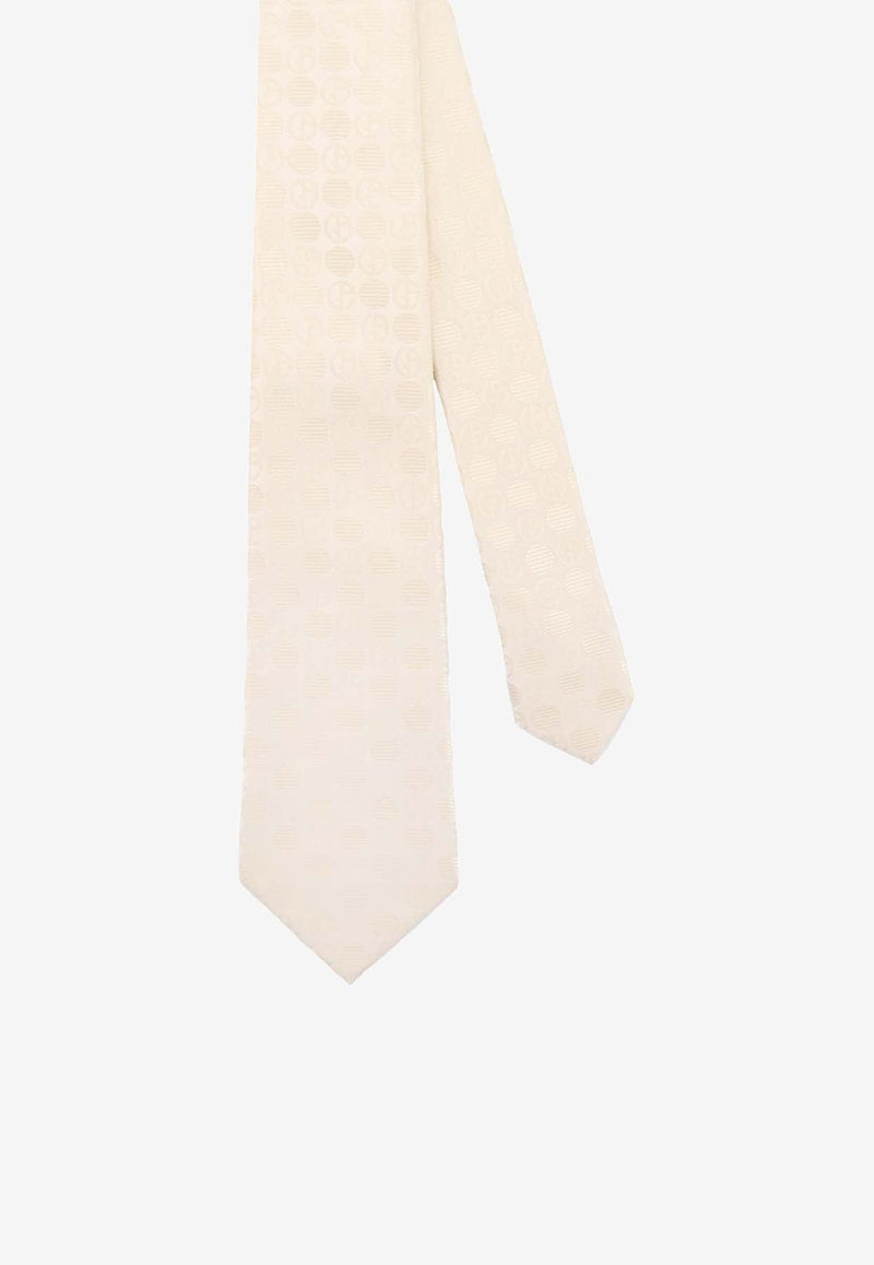 Logo Jacquard Silk Tie