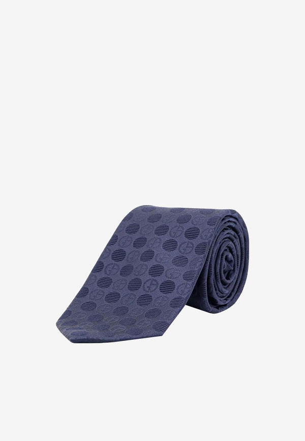 Logo Jacquard Silk Tie