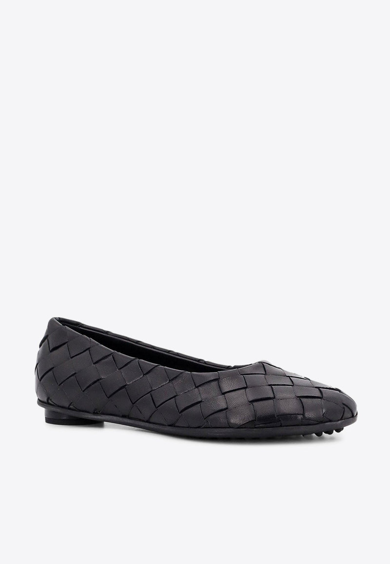 Intrecciato Leather Ballet Flats