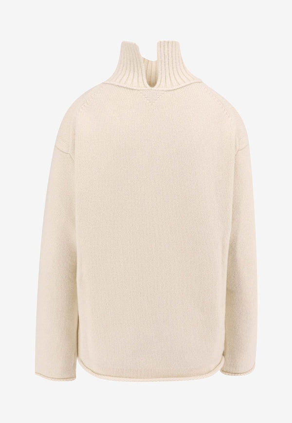 Textured Turtleneck Cashmere Sweater