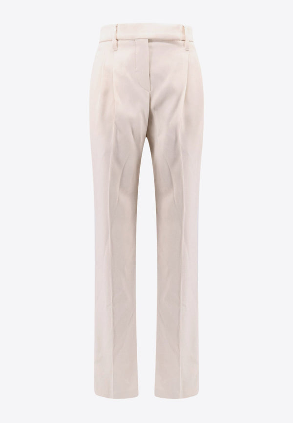 Straight-Leg Tailored Pants