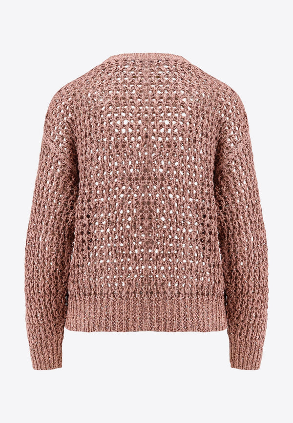 Openwork Silk-Blend Sweater