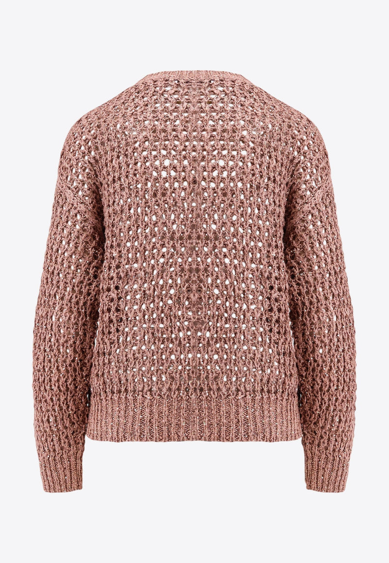 Openwork Silk-Blend Sweater