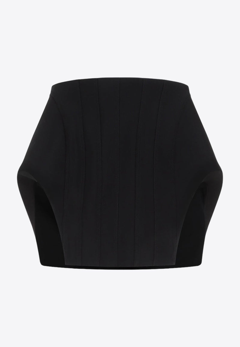 Curvy Structure Mini Skirt