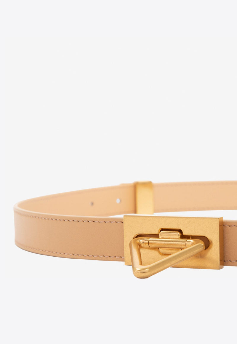 Triangle Buckle Belt in Leather