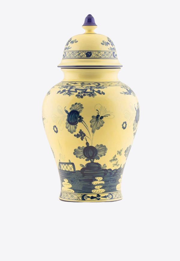 Large Oriente Italiano Potiche Vase with Cover