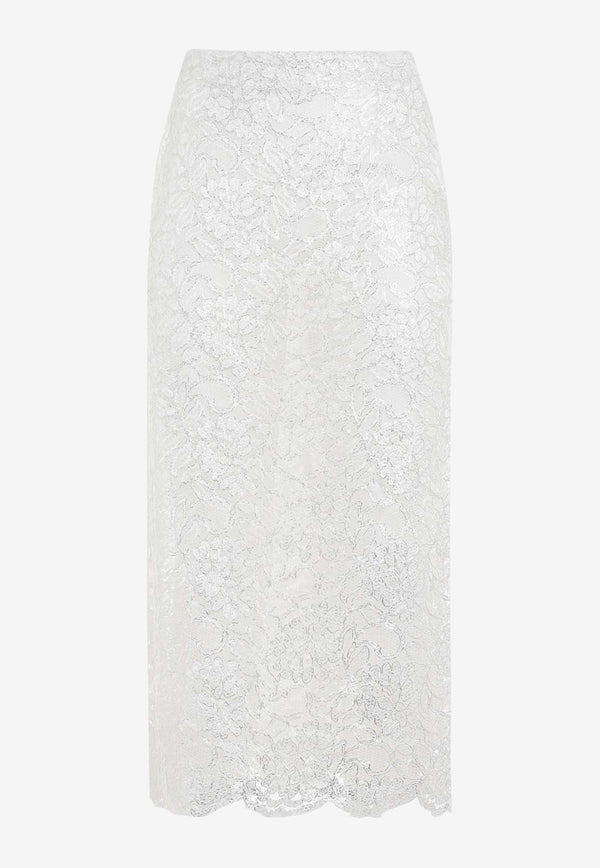Lace Pencil Keen-Length Skirt