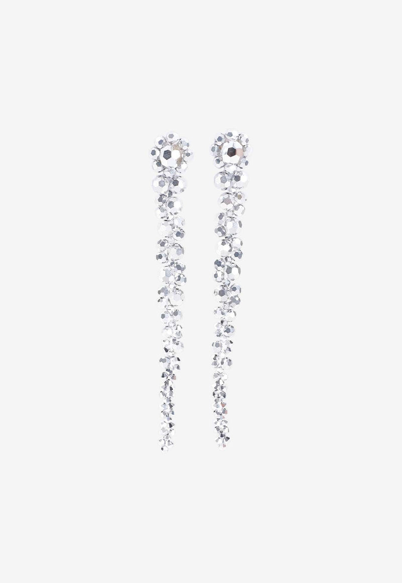 Crystal-Embellished Drop Earrings