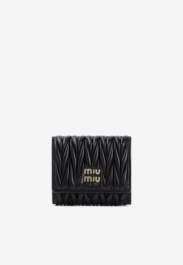 Logo Wallet in Matelassé Nappa Leather